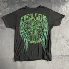 00s y2k ビッグプリントTシャツ クロス ウィング