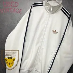 vintage 90s【アディダス トレフォイル 刺繍ロゴ トラックジャケット】