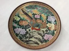 【花】九谷大皿　角福　古美術　骨董　Antique　皿立ては付いておりません 花】九谷大皿 角福 古美術 骨董 Antique 皿立ては付いておりません