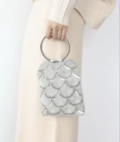 Three Four Time ウロコビーズ刺繍パーティバッグ　完売品