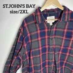 【US古着】ST.JOHN'S BAY レガシーフランネル チェック ネルシャツ