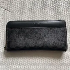 COACH 長財布 ブラック ラウンドファスナーのサムネイル