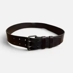 【Polo Ralph Lauren】ヴィンテージ加工ダブルプロングレザーベルト