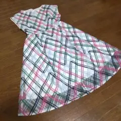 チェスティ チェック柄ノースリーブ ロングワンピース