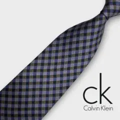Calvin Klein チェック柄 高級SILKネクタイ CK mn491のサムネイル