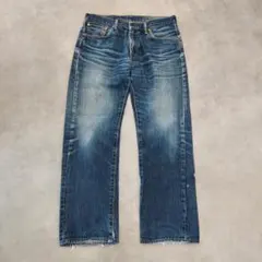 リーバイス505 Levis W33 青 古着 鬼ヒゲ ハチノス 21214