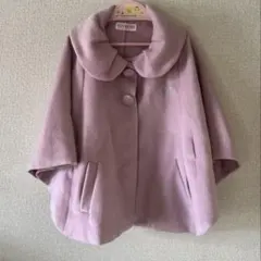 【訳アリ】メゾピアノmezzo piano ケープ・ポンチョコート　ピンク