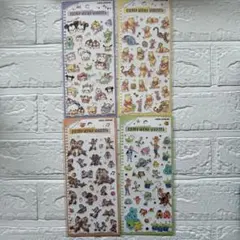 ディズニー　シール　4枚セット　ツムツム　トイストーリー　フラッフィー プーさん