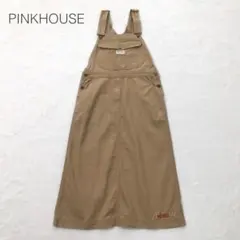 ピンクハウス ジャンパースカート フレア ロゴ刺繍 オーバーオール サロペット