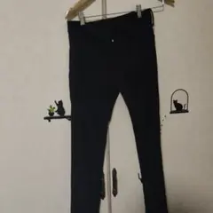 gu ブラック スキニーデニムパンツ