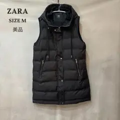 新品♡完売品　ZARA キルティングパフロングベスト ZARA ロング丈パフベスト S - メルカリ