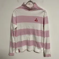 le coq sportif ルコック ハイネックTシャツ 白/ピンク S