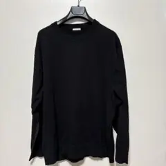 ブラック クルーネック ニット XL86番