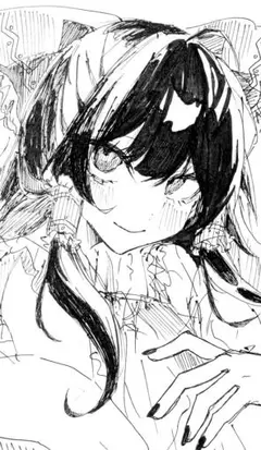 手描きアナログイラスト 東方Project　博麗霊夢ファンアート