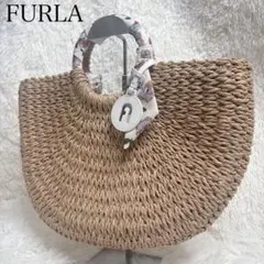 FURLA フルラ かごバッグ 花柄 巾着 スカーフ チャーム アーチロゴのサムネイル