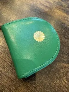 皇居 皇室 菊の御紋 馬蹄型 小銭入れ コインケース 財布 （黄色