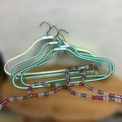 昭和　平成　レトロ　ビーズ　ハンガー他6本セット