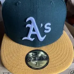 New Era 59FIFTY キャップ 7 1/2 ダークグリーン/イエロー
