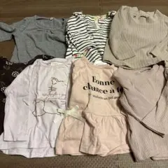 記名無し　女の子　長袖トップス　80cm 7点　まとめ売り