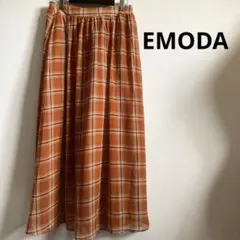 EMODA ブラウンシフォンチェックスカートのサムネイル