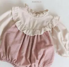 bebeholic ベベホリ ロンパース L ピンク 韓国子供服 90