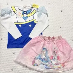 ひろがるスカイ新品長袖トップス120 スカート110セット　しまむら　プリキュア