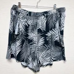 カシーク ショートパンツ ショート リーフ柄 18/20 黒 化繊 旅行