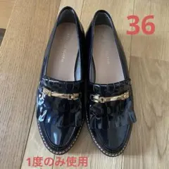 Oriental Traffic ブラック　厚底ローファー