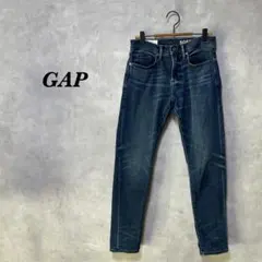 GAP デニムパンツ スリム ストレート ベルトループ 30 ブルー 3211