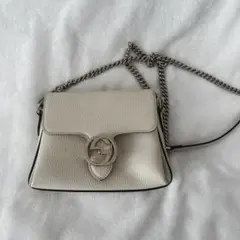 F*B様 GUCCI ホワイト ショルダーバッグ - メルカリ