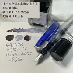 万年筆1本 ＋ ゆらめくインク【花心】お裾分けセット