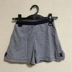 ファミリア ショートパンツ キュロット ストライプ リボン 120cm ネイビー