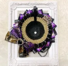 991 ハンドメイド 痛ロゼット ブラック パープル