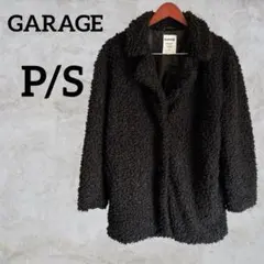 GARAGE【P/S】ファーコート もこもこ ブラック アウター 上着 冬 古着