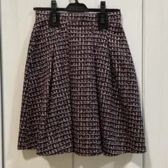 【極美品】23区 ツイード風 スカート　総柄