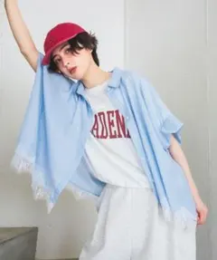 ケアイージー裾レースシャツのサムネイル