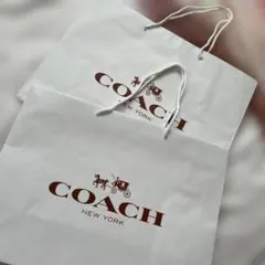 COACH ショップ袋 ホワイト 約30cm x 25cm