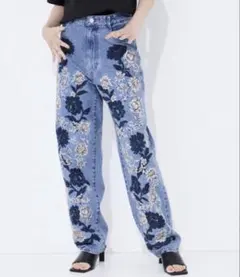 新品未使用 CLANE FLOWER EMBROIDERY PANTS デニムのサムネイル