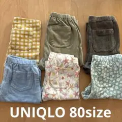 ユニクロ　春夏コットンパンツ６点セット 80cm　リラックスフィットレギンス他