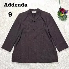 アデンダ　ジャケット　コート　羽織り　ゆったり　ブラウン　レトロ　9号　M