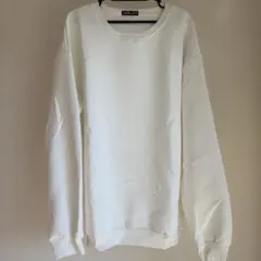 大きめサイズ❣️メンズ薄手トレーナー ホワイト 長袖 2XL 新品未使用✨️