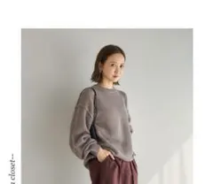 mysa 田中里奈 L しまむらㅤ メッシュニットプルオーバー