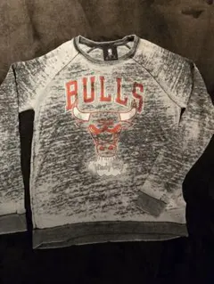 NBA BULLS 長袖トレーナー 薄手 グレーのサムネイル
