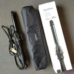 SALONIA セラミックカール アイロン 25MM オールブラック