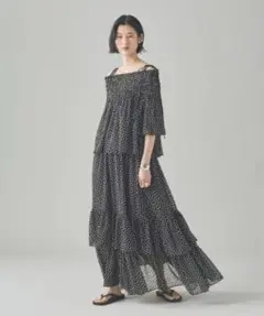 完売商品ドットジャガードスカート