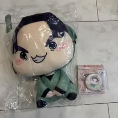 忍たま乱太郎 フリューくじ もちぴこBIG ぬいぐるみ 缶バッジ 潮江文次郎