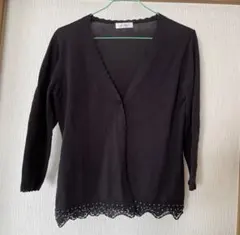 ニットカーディガン　レースカーディガン