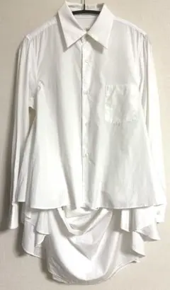 COMME des GARCONS ●変形長袖シャツ ブラウスホワイト XS●