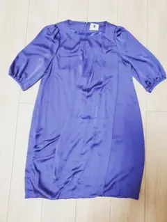 Bou Jeloud パープルドレス バルーンスリーブ