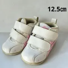 ASICS スニーカー 12.5cm ホワイト　ピンク　星